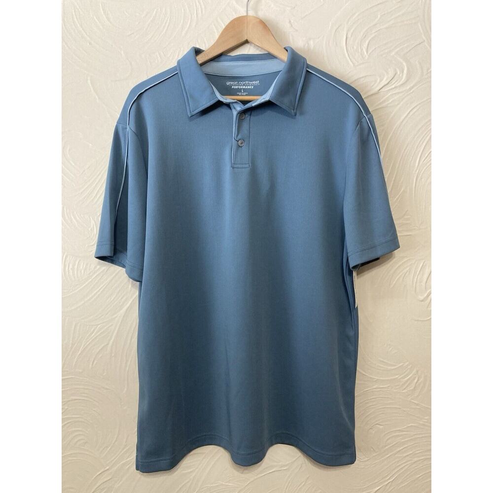 $5 SALE MUST GO Great Northwest Performance Polo Shirt Short Sleeve Mens Large